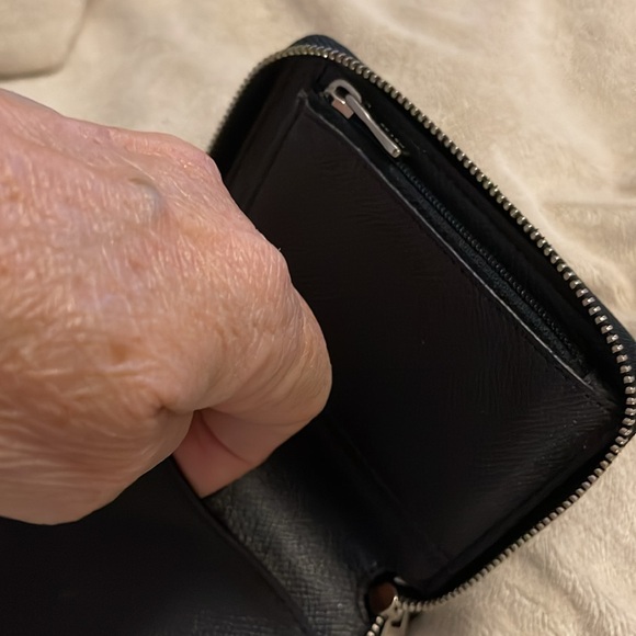 NWT Coach Small Zip Around Wallet with Star Glitter‎ Midnight Blue Money Wedding - Picture 13 of 16